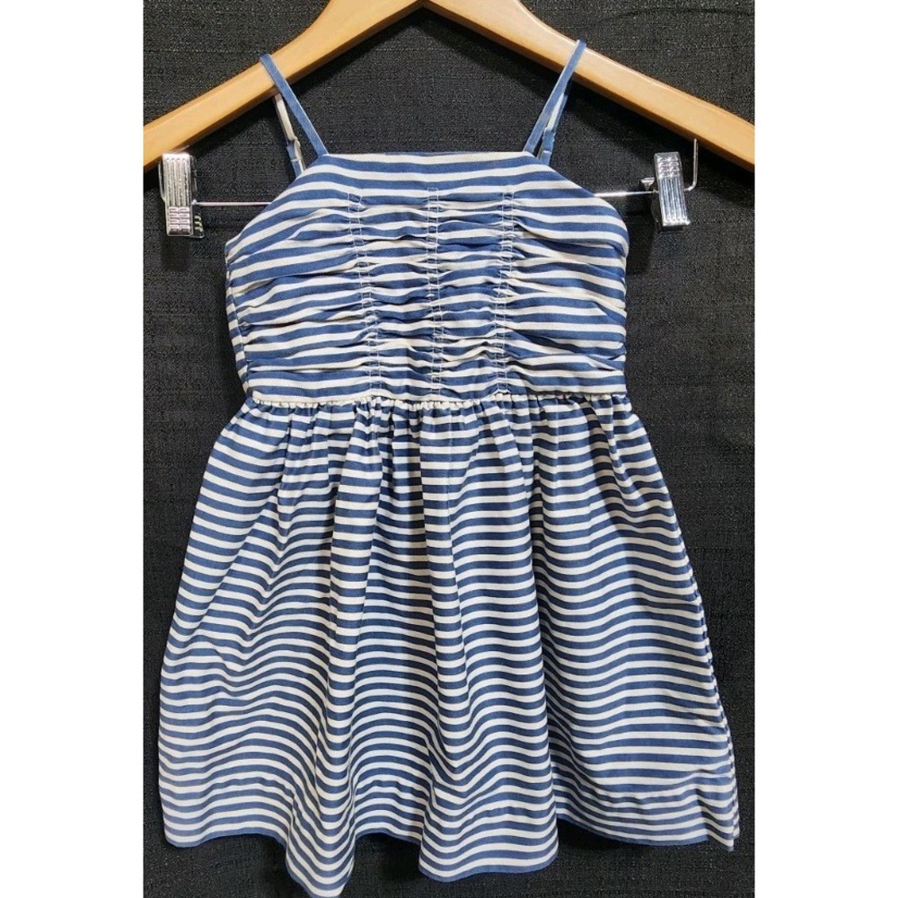 Polo Ralph Lauren Spaghetti Strap Blue White Striped Dress 4T Nautical Sailor